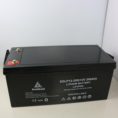 batería recargable Lifepo4 Smart del litio de 12v 200ah con la batería de Bms de la pantalla del Lcd