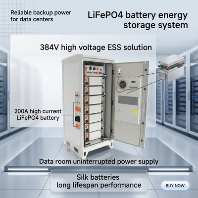 Baterías del almacenamiento LiFePO4 200A 384v Silk de la batería de Ess del sitio de los datos